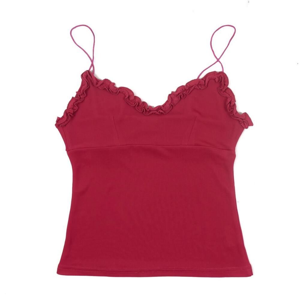 Fairycore cami top pink red